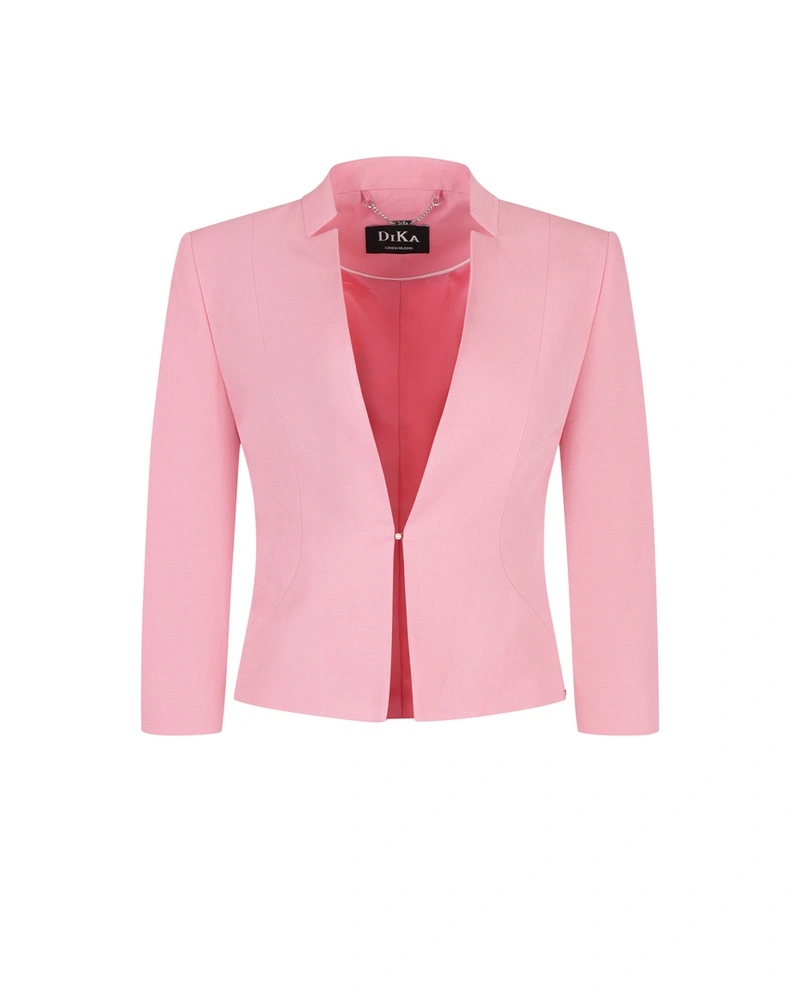 Viscose and linen blazer in ice cream pink | 