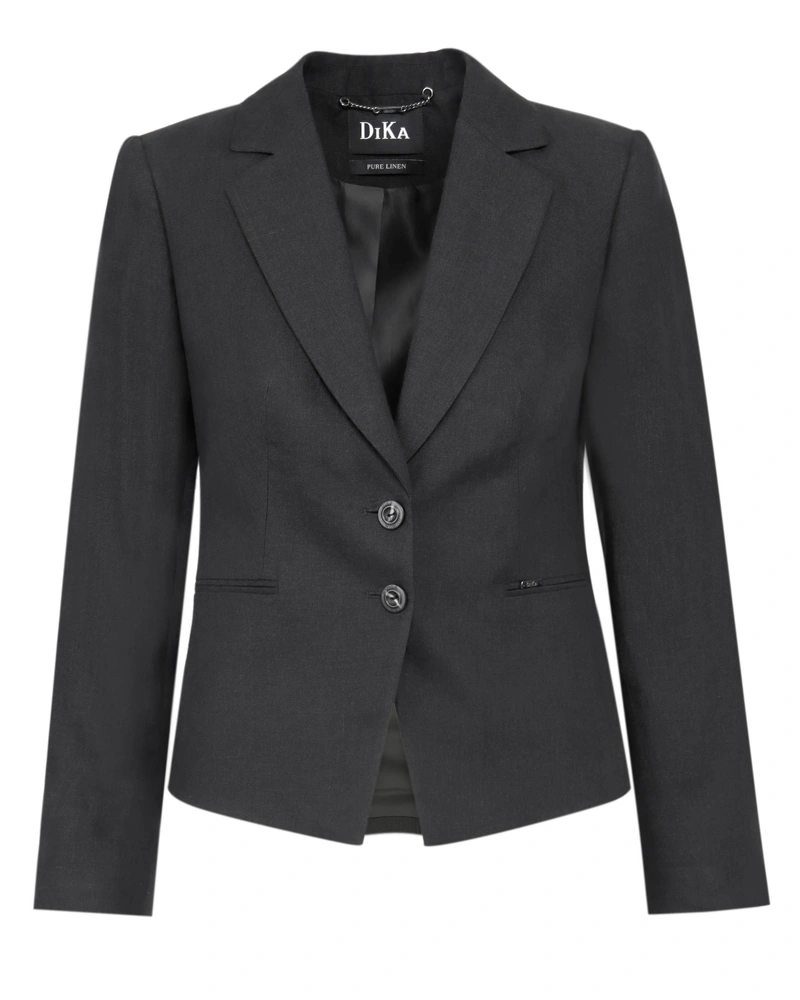 Single-breasted linen jacket | 