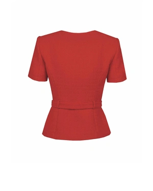 Сако с къс ръкав и обло деколте | КОЛЕКЦИЯ ЛЯТО - 1