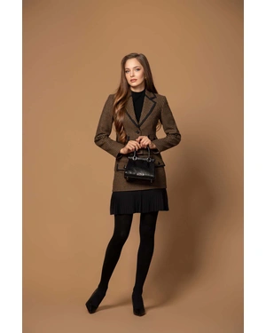 Houndstooth virgin wool jacket | Jackets and Coats - 2