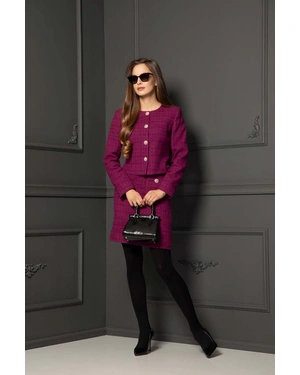 Single-breasted tweed jacket | Jackets and Coats - 4