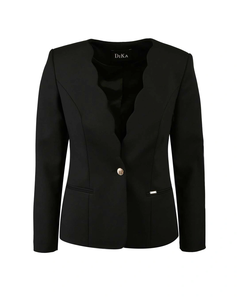 Сако с вълнообразно деколте | Сака и Палта