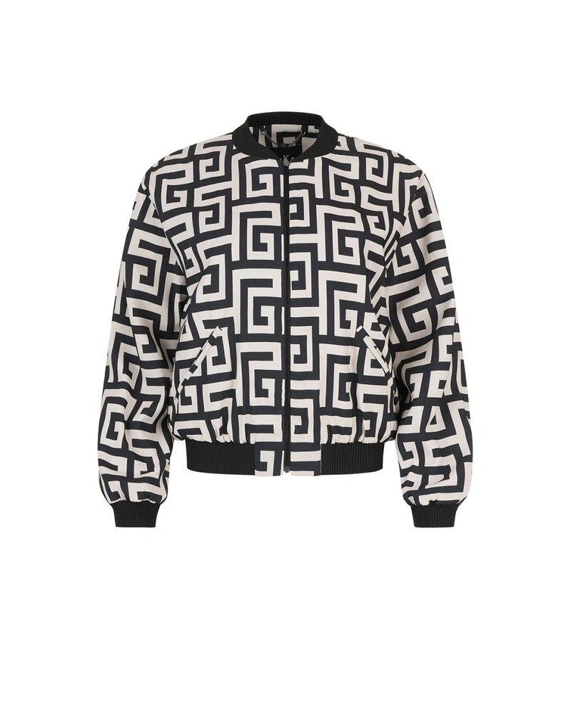Jacket type bomber, with geometric print | 