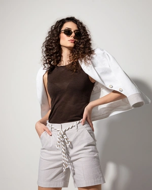 Cotton blazer with cuff details | SUMMER COLLECTION - 6