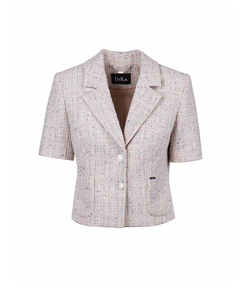 Lurex blazer with short sleeves | OUTLET SUMMER