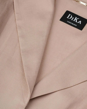 Beige kimono-style blazer with short dropped sleeves and a fabric belt to accentuate the silhouette | All products | Dika.bg - 2 Beige kimono-style blazer with short dropped sleeves and a fabric belt to accentuate the silhouette | All products - 2