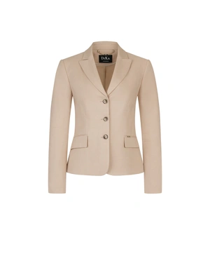 Beige summer linen blazer with single-breasted closure and fine texture | Jackets and Coats | Dika.rs Beige summer linen blazer with single-breasted closure and fine texture | Jackets and Coats