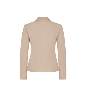 Beige summer linen blazer with single-breasted closure and fine texture | Jackets and Coats | Dika.rs - 1 Beige summer linen blazer with single-breasted closure and fine texture | Jackets and Coats - 1