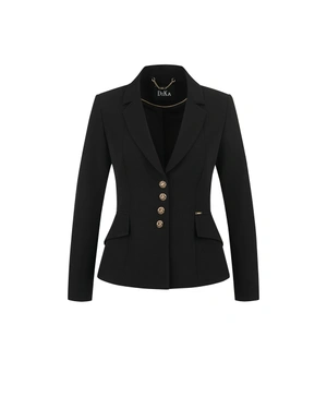 Business single-breasted blazer in black, with gold buttons | NEW
