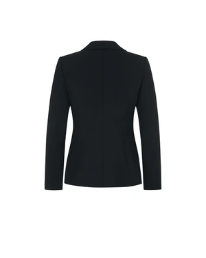 Dark blue business blazer with single-breasted closure | Business - 1