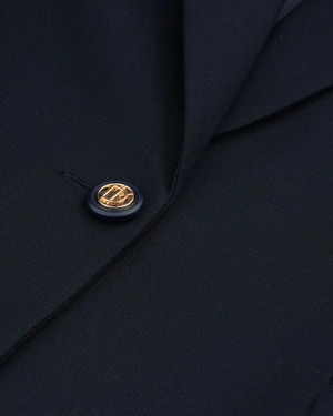 Dark blue business blazer with single-breasted closure | Business - 2
