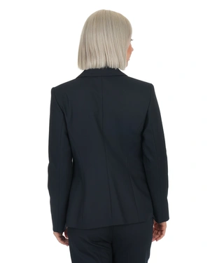 Dark blue business blazer with single-breasted closure | Business - 5