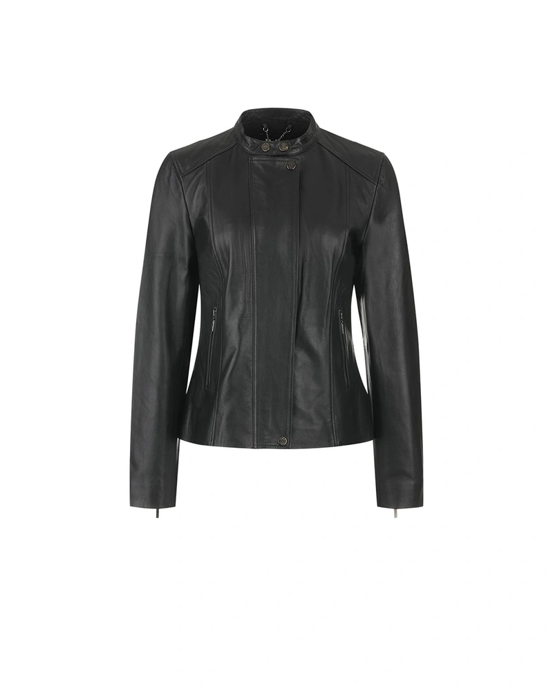 Fitted leather jacket in black | Jackets and Blazers
