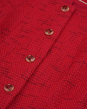 Red cotton tweed blazer | Jackets and Blazers | Dika.ge - 2 Red cotton tweed blazer | Jackets and Blazers - 2