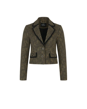 Bouclé tweed blazer with lurex threads | Earth tones