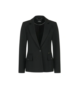 Elegant women’s single-breasted blazer in black | Jackets and Blazers | Dika.ge Elegant women’s single-breasted blazer in black | Jackets and Blazers