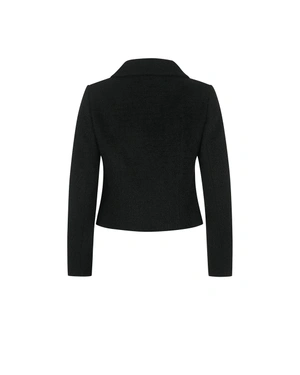 Black retro blazer with pockets | Suits | Dika.ge - 1 Black retro blazer with pockets | Suits - 1