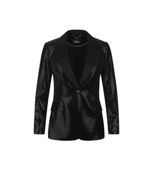 Black blazer with delicate sequins | 