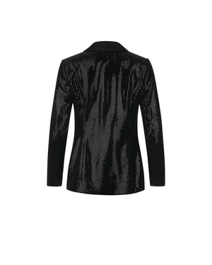 Black blazer with delicate sequins |  - 1