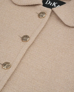Knitted light beige blazer with lurex threads | Jackets and Blazers | Dika.bg - 2 Knitted light beige blazer with lurex threads | Jackets and Blazers - 2