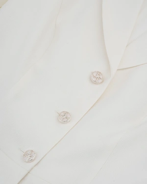 Tailored white short-sleeved jacket with lapels | Jackets and Blazers - 2