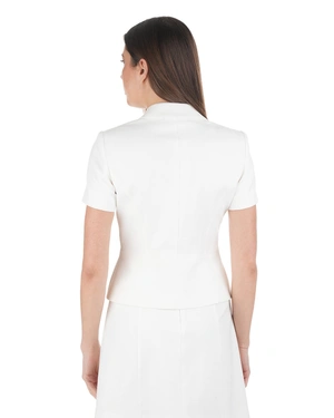 Beli sako kratkih rukava sa reverima, šiveno po me | NOVO - 3