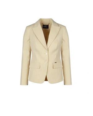 Women’s cotton and viscose blazer in buttery yellow with fine pinstripes | NEW | Dika.bg Women’s cotton and viscose blazer in buttery yellow with fine pinstripes | NEW
