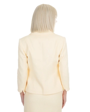 ელეგანტური პიჯაკი კარაქისფერ ყვითელ ფერში | ახალი | Dika.ge - 3 ელეგანტური პიჯაკი კარაქისფერ ყვითელ ფერში | ახალი - 3