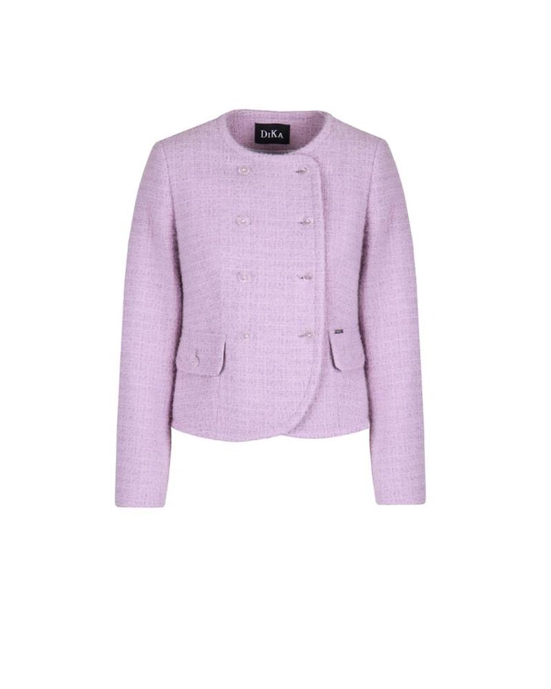 Sacou texturat violet deschis, cu două rânduri de nasturi | NOUTATI | Dikastore.ro Sacou texturat violet deschis, cu două rânduri de nasturi | NOUTATI