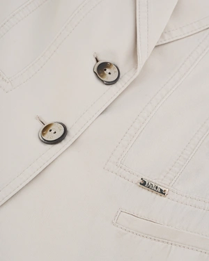 Light beige cotton single-breasted blazer | NEW | Dika.com - 6 Light beige cotton single-breasted blazer | NEW - 6