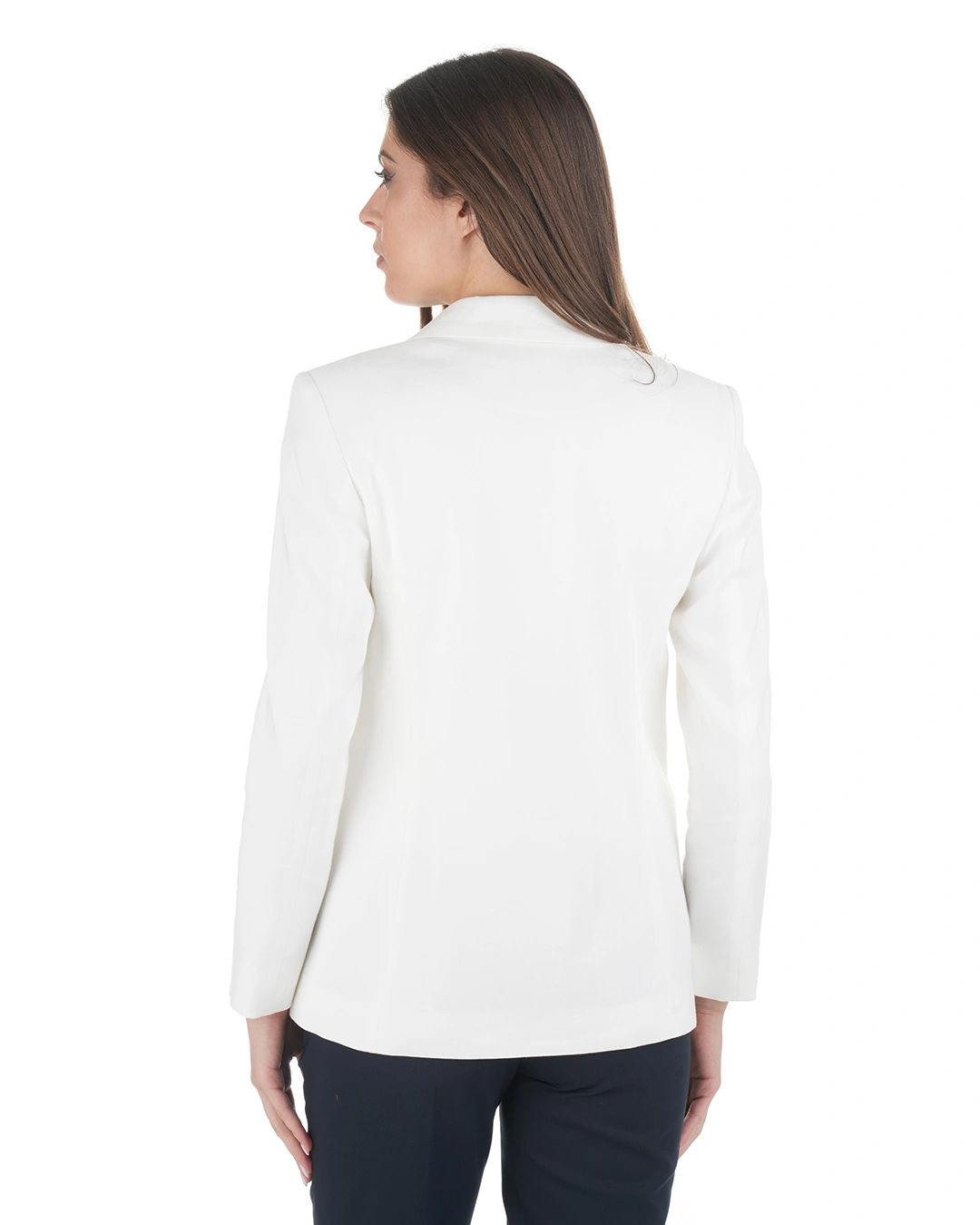 Elegant white linen and viscose blazer jacket see Price on