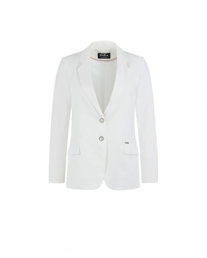 Elegant white linen and viscose blazer jacket | Jackets and Blazers | Dika.bg Elegant white linen and viscose blazer jacket | Jackets and Blazers