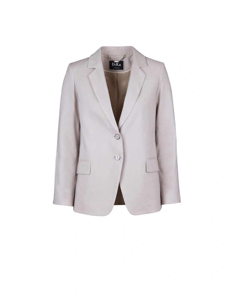 Jachetă clasică într-o nuanță deschisă de in și viscoză | NOUTATI