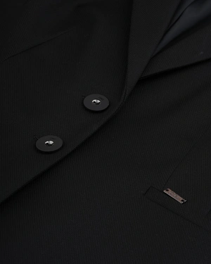 Black business blazer with lapel and single-breasted closure | Suits | Dika.rs - 4 Black business blazer with lapel and single-breasted closure | Suits - 4