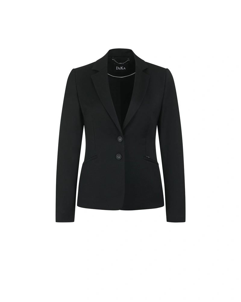 Black business blazer with lapel and single-breasted closure | Business