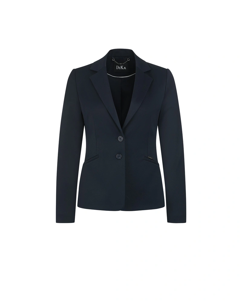 Dark blue business blazer with lapel and single-breasted closure | Business