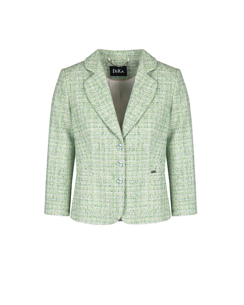 Туидено сако в светлозелено с класическа линия | Бизнес