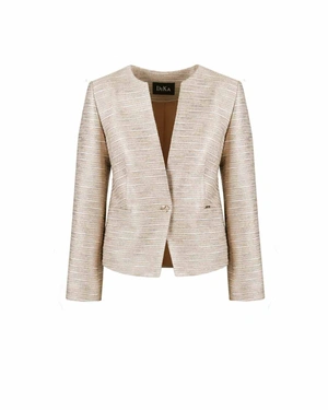 Златисто луксозно сако с лурексови нишки и копчета-бижута | Сака и Блейзъри | Dika.bg Златисто луксозно сако с лурексови нишки и копчета-бижута | Сака и Блейзъри