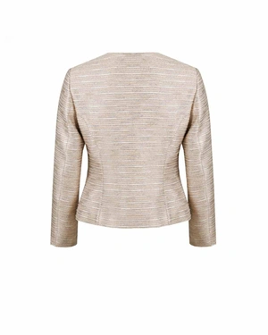 Златисто луксозно сако с лурексови нишки и копчета-бижута | Сака и Блейзъри | Dika.bg - 1 Златисто луксозно сако с лурексови нишки и копчета-бижута | Сака и Блейзъри - 1