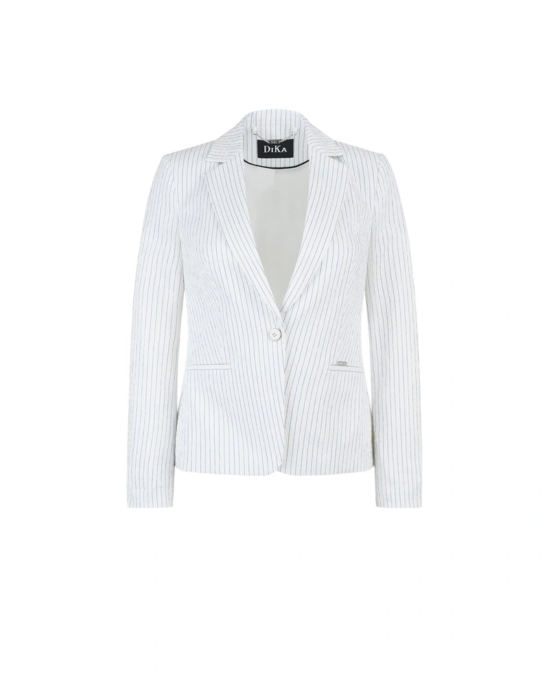 Lagana jakna sa finim prugama od mešavine pamuka | Poslovna kolekcija