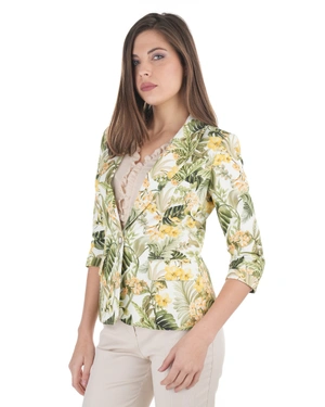 Cotton single-breasted blazer with paisley motif | Casual - 2