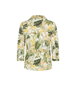 Cotton single-breasted blazer with paisley motif | Casual - 5