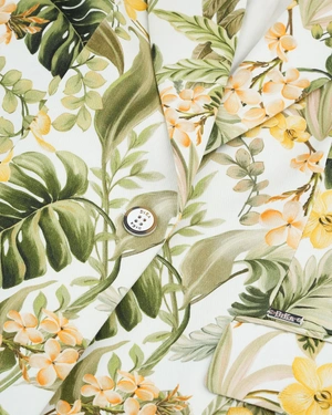 Cotton single-breasted blazer with paisley motif | Casual - 6