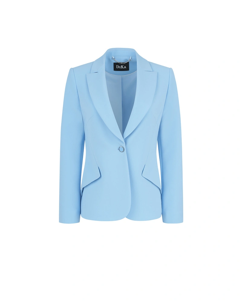 Light blue business blazer with single-breasted fastening | NEW