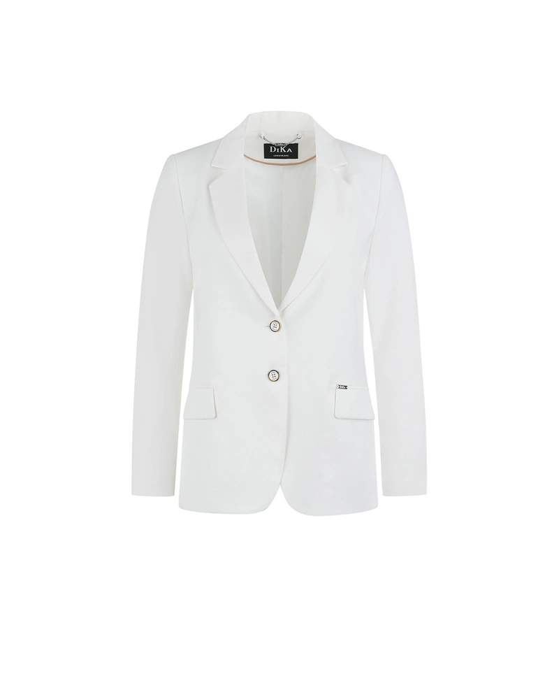 Jachetă gri deschis, croită, din bumbac și viscoză | Business