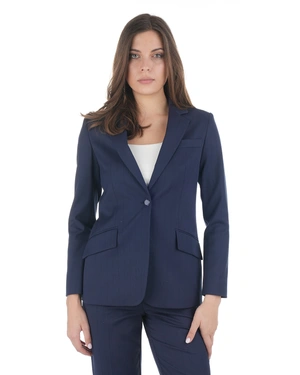 Dark blue single-breasted blazer with fine, delicate sequins | NEW - 1