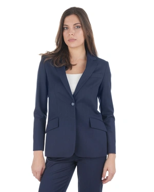 Dark blue single-breasted blazer with fine, delicate sequins | NEW - 2