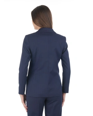 Dark blue single-breasted blazer with fine, delicate sequins | NEW - 3