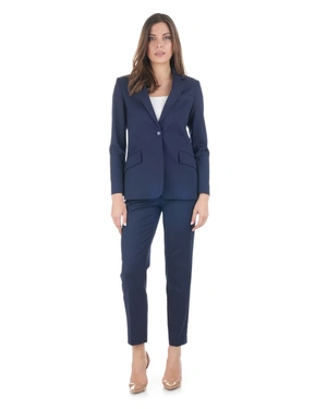Dark blue single-breasted blazer with fine, delicate sequins | NEW - 4
