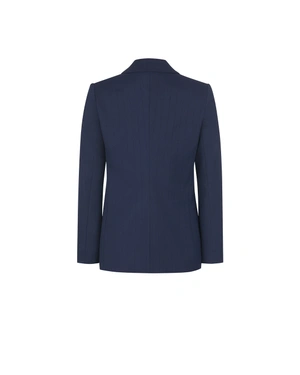 Dark blue single-breasted blazer with fine, delicate sequins | NEW - 5